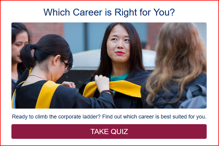 Career Quiz example