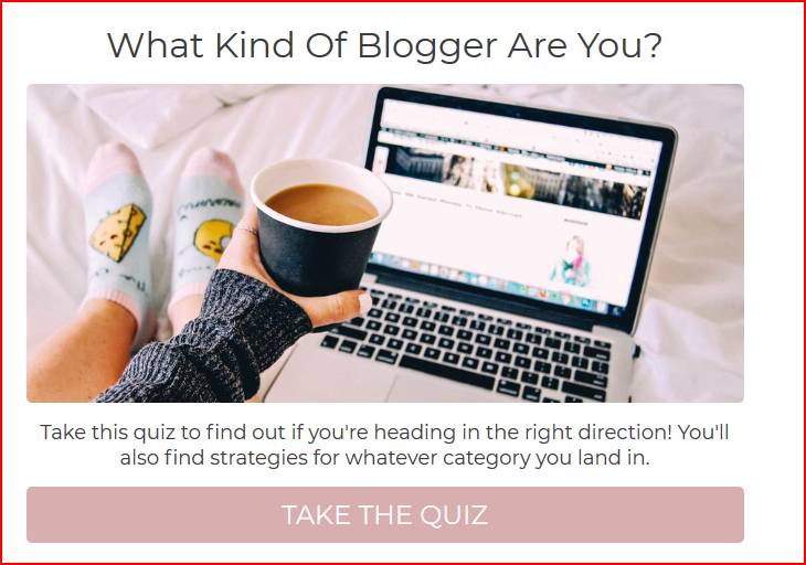 Blogger Quiz example