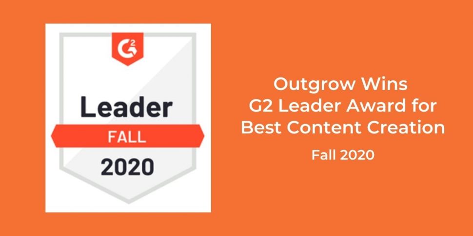 Outgrow Wins G2 Leader Awards | Best Content Creation