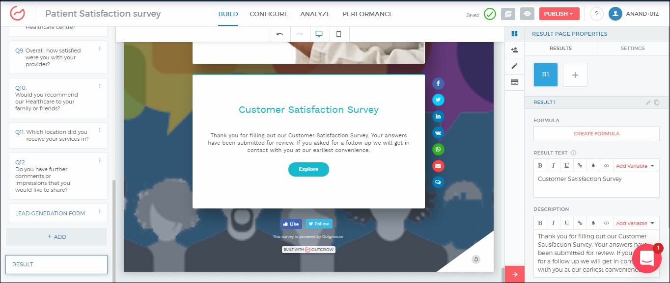  How to Create a Patient Satisfaction Survey on Outgrow 