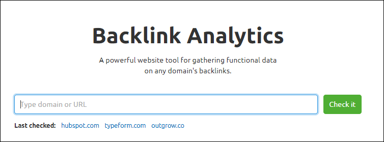 Backlinks analytics by SEMrush 