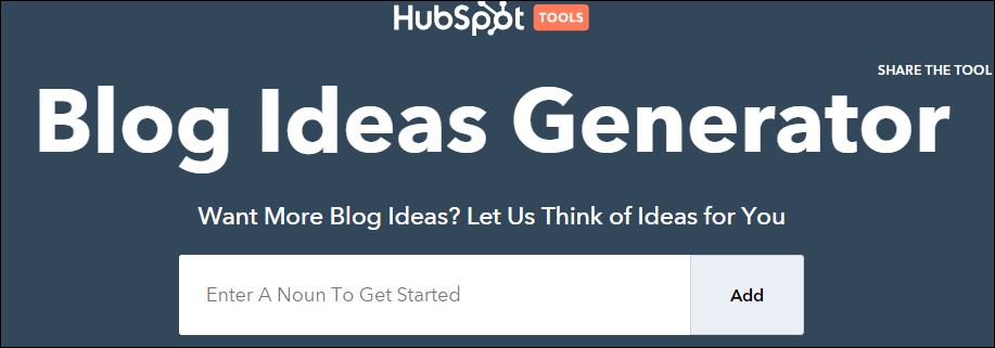 Hubspot blog idea generator 