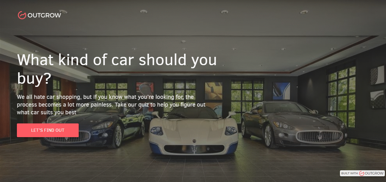 interactive quiz- which car should you buy?