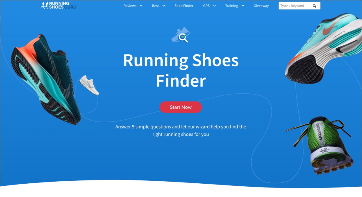 running shoes finder