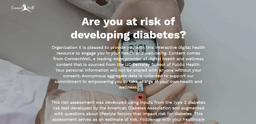 Connectwell Diabetes Risk Calculator
