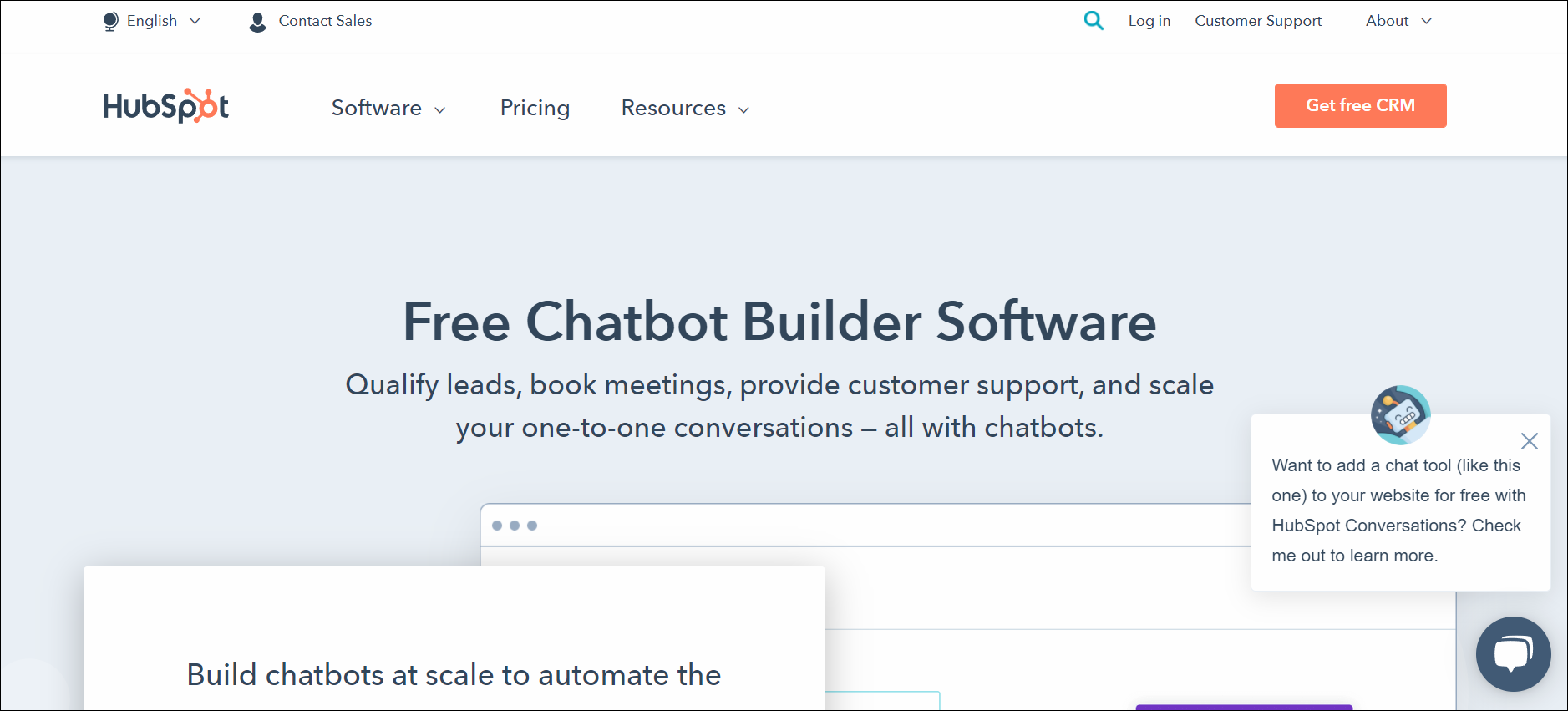 chatbot tools - hubspot 