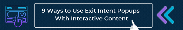 Ways to use exit intent popup