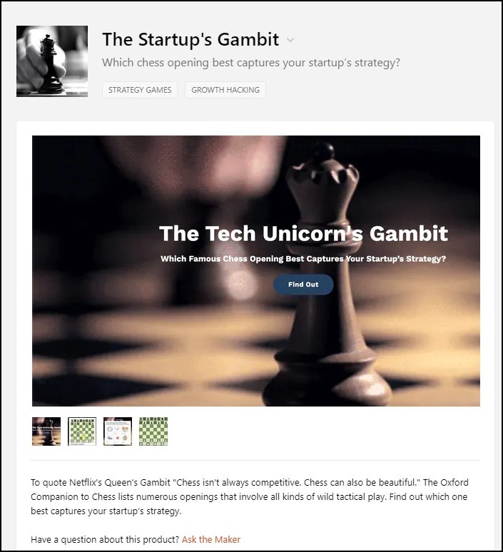 startup gambit