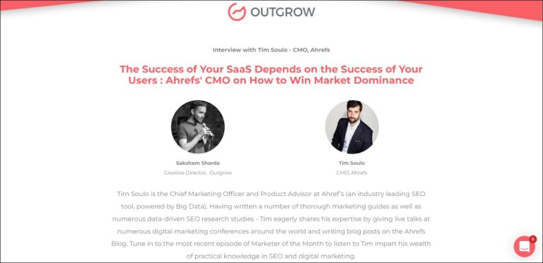Marketer of The Month Podcast- The Success of Your SaaS Depends on the Success of Your Users : Ahrefs’ CMO on How to Win Market Dominance