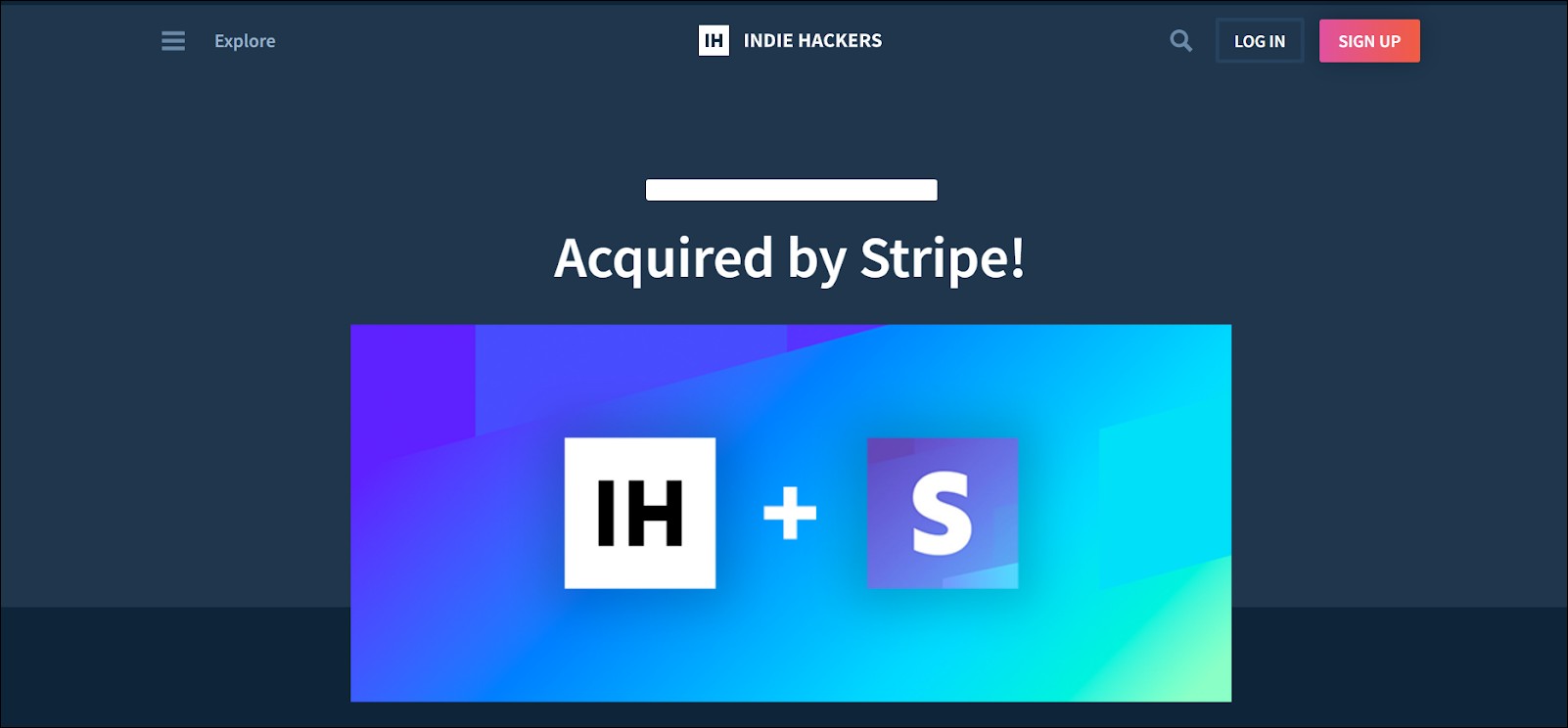 Stripe Buying Indie Hackers
