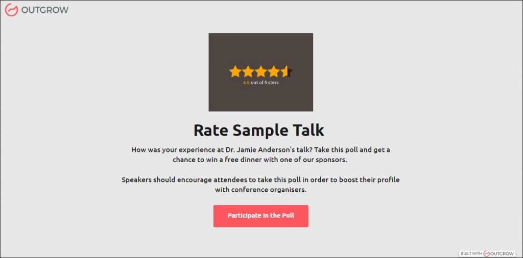 rate conference/talk premade