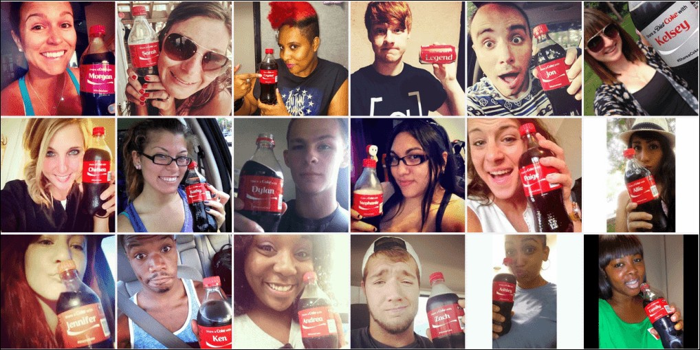 coca cola share can initiative christmas marketing