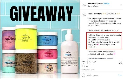 giveaway example as promotion ideas for small business