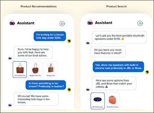 product recommendation and product search example