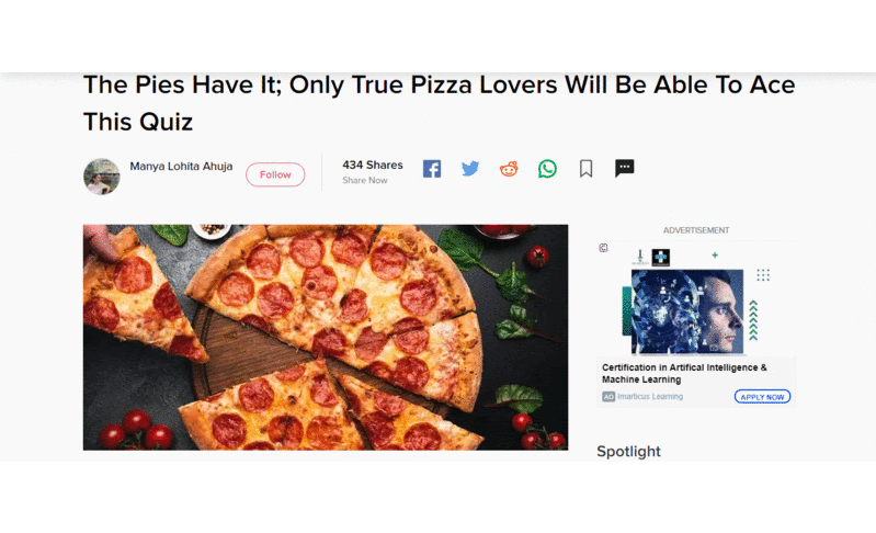 Quizzes to take when bored- Pizza Lover Quiz
