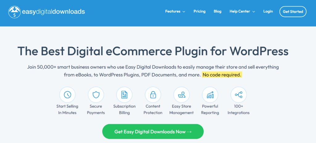 Easy Digital Downloads' Homepage