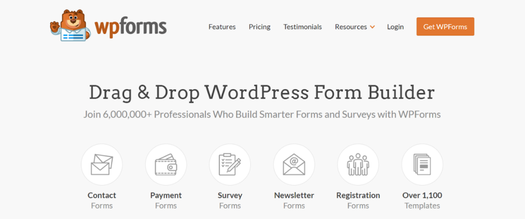 WPForms' Homepage