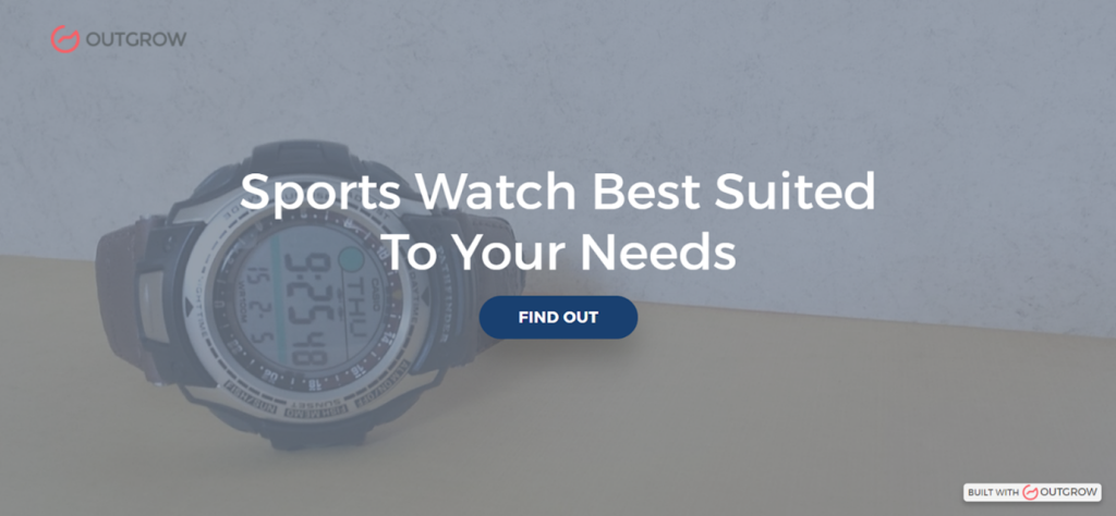 Outgrow's Sports Watch Recommendation Quiz