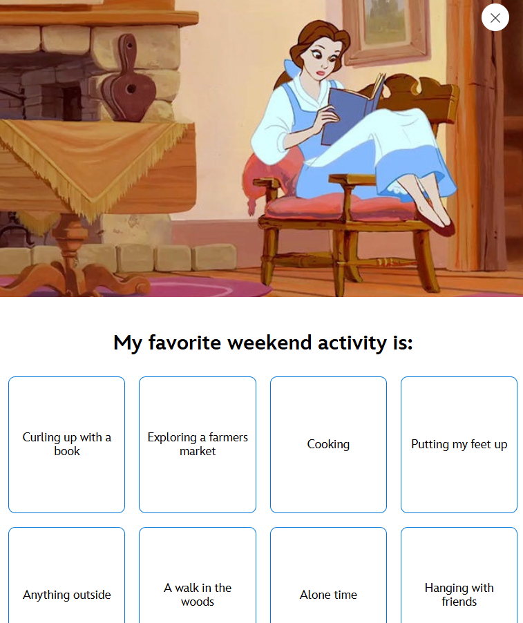 favourite weekend activity