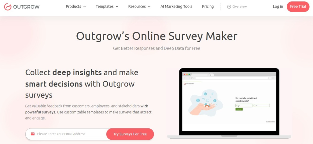 outgrow survey maker