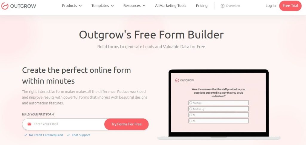 outgrow form builder
