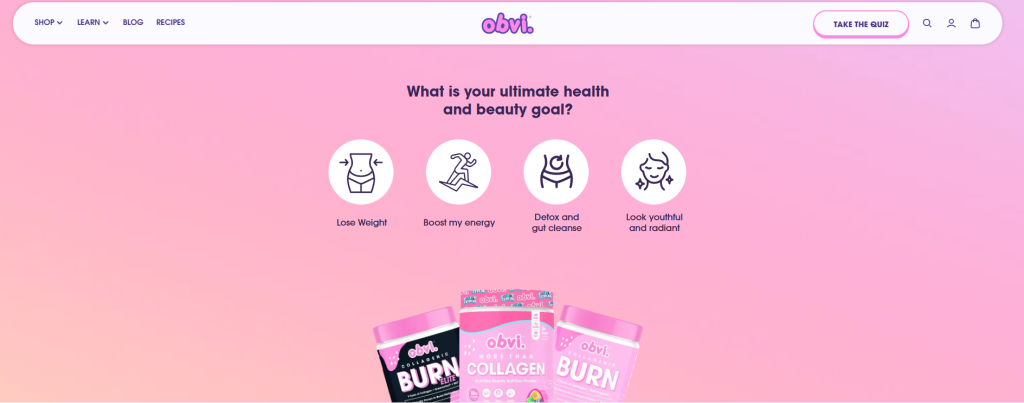 product recommendation quiz