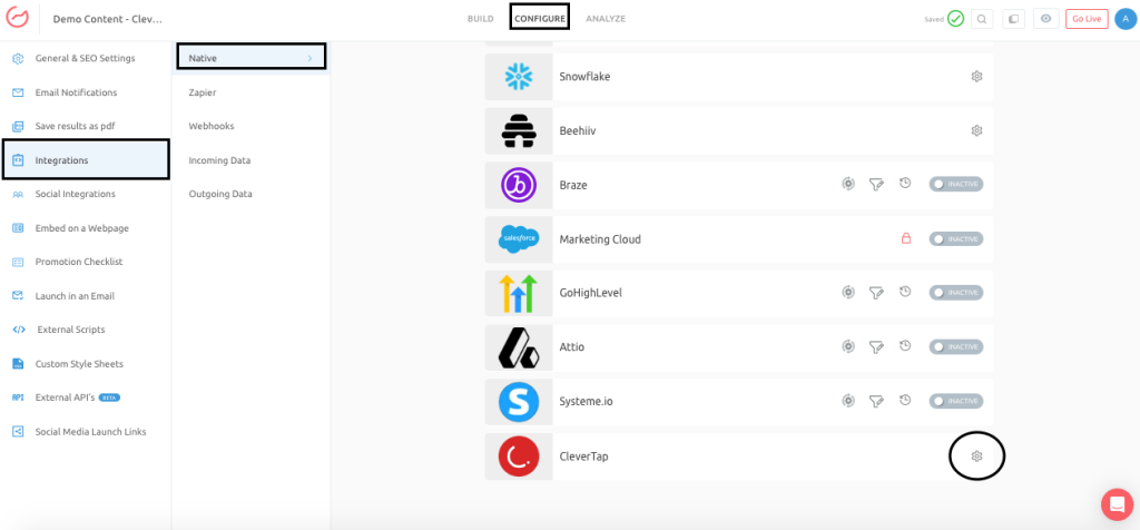 configure