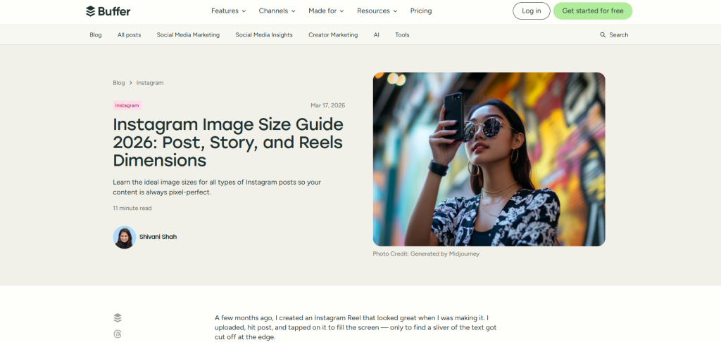 Buffer's Social Media Image Size Guide